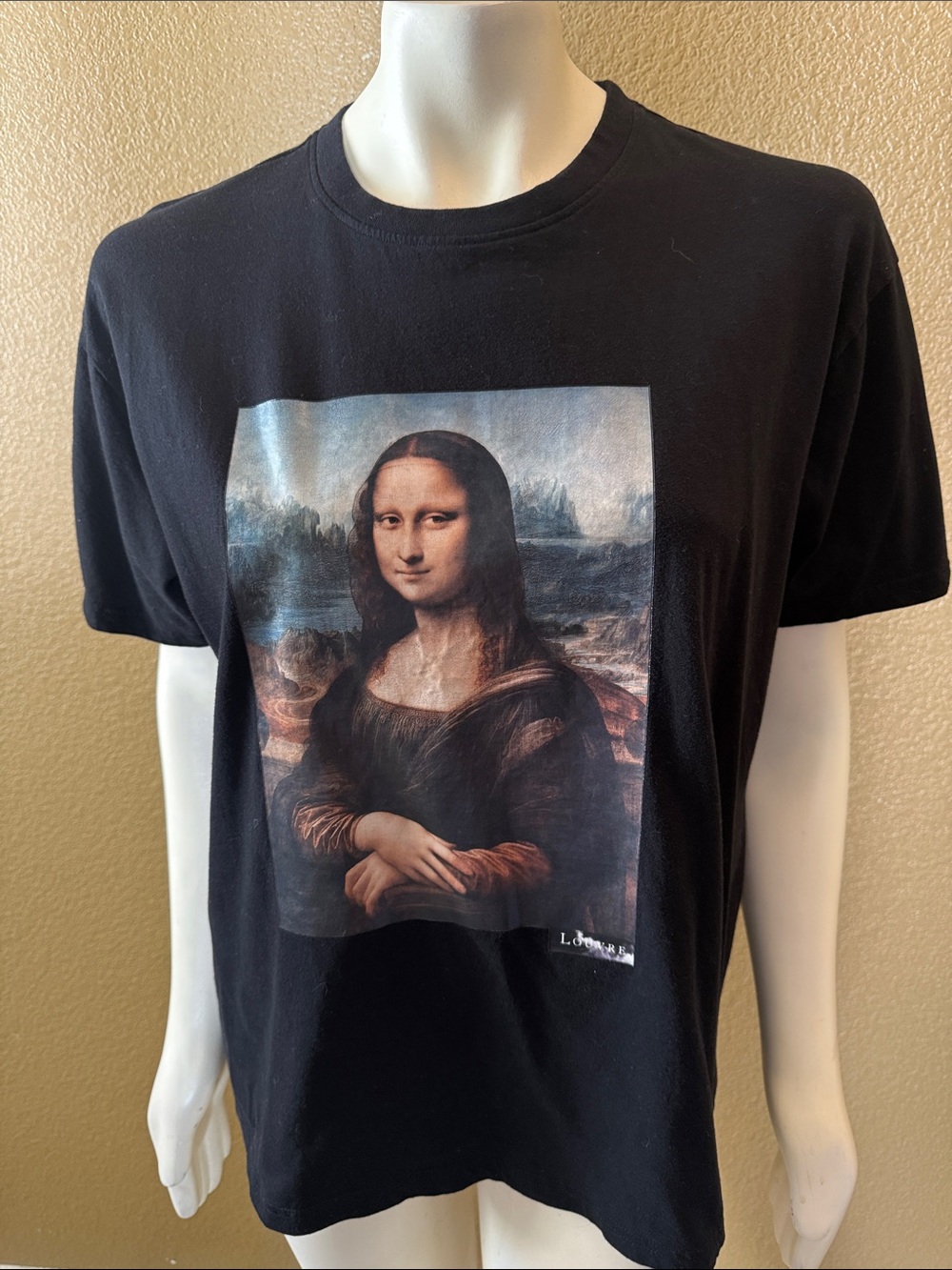 Black Mona Lisa Graphic Short Sleeve Tee From the Louvre 100% cotton
